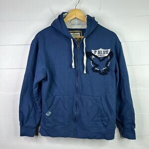 PACIFIC BLUE Blue Eagle Full Zipper Hoodie Jacket Size Small